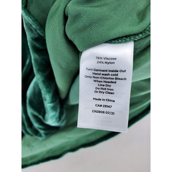 New Talbots Velour Velvet Boyfriend Shirt 3Xp Forest Green Button Up Whimsigoth - Picture 3 of 6